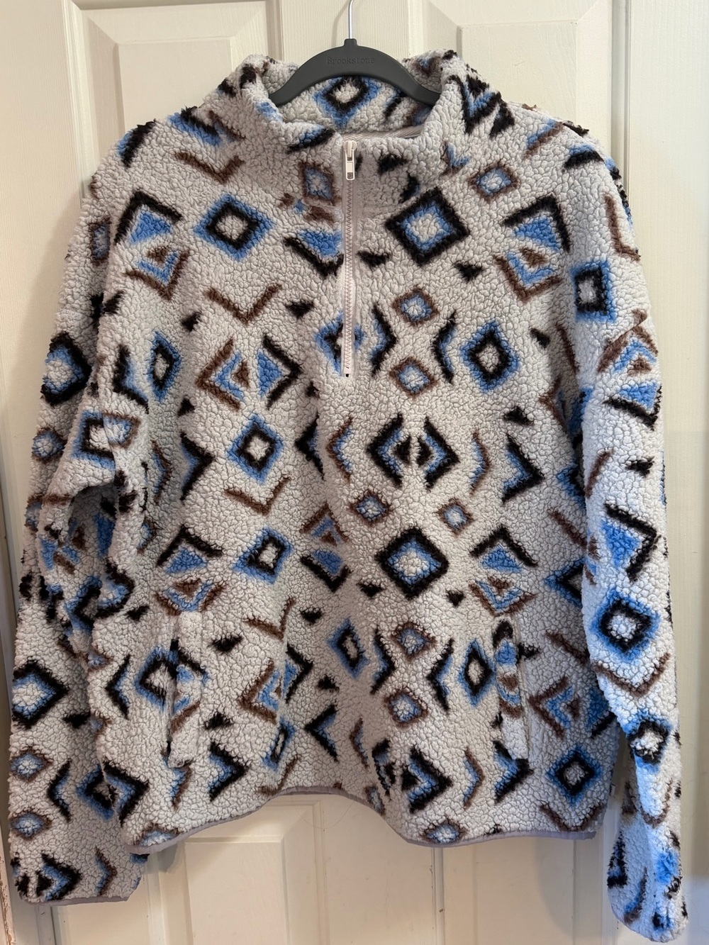 Marika Aztec 1/4 Zip Sherpa Pullover Jacket | XL